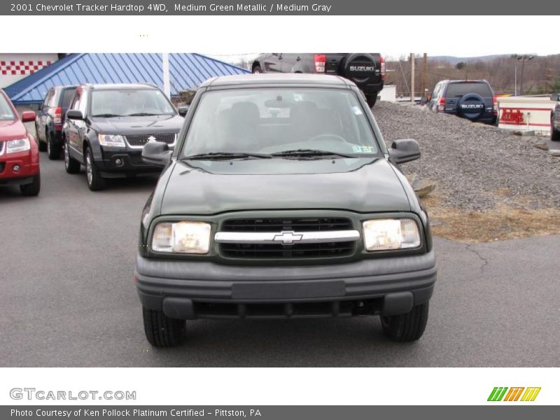 Medium Green Metallic / Medium Gray 2001 Chevrolet Tracker Hardtop 4WD