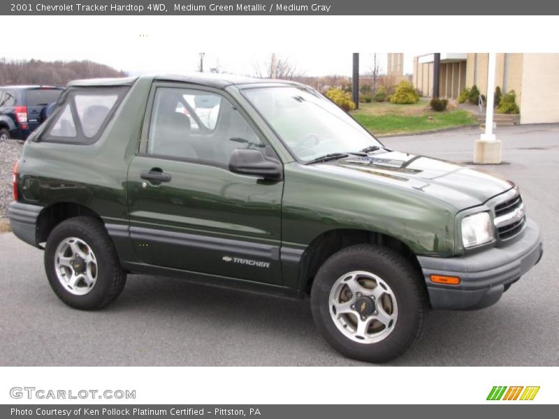 Medium Green Metallic / Medium Gray 2001 Chevrolet Tracker Hardtop 4WD