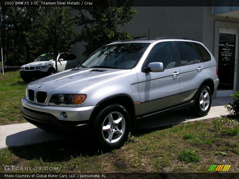 Titanium Silver Metallic / Gray 2003 BMW X5 3.0i