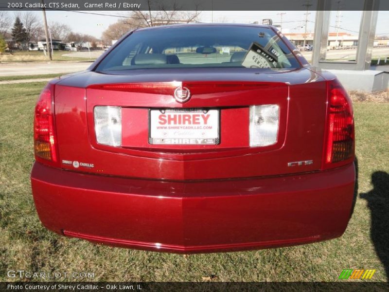 Garnet Red / Ebony 2003 Cadillac CTS Sedan