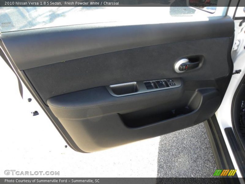 Fresh Powder White / Charcoal 2010 Nissan Versa 1.8 S Sedan