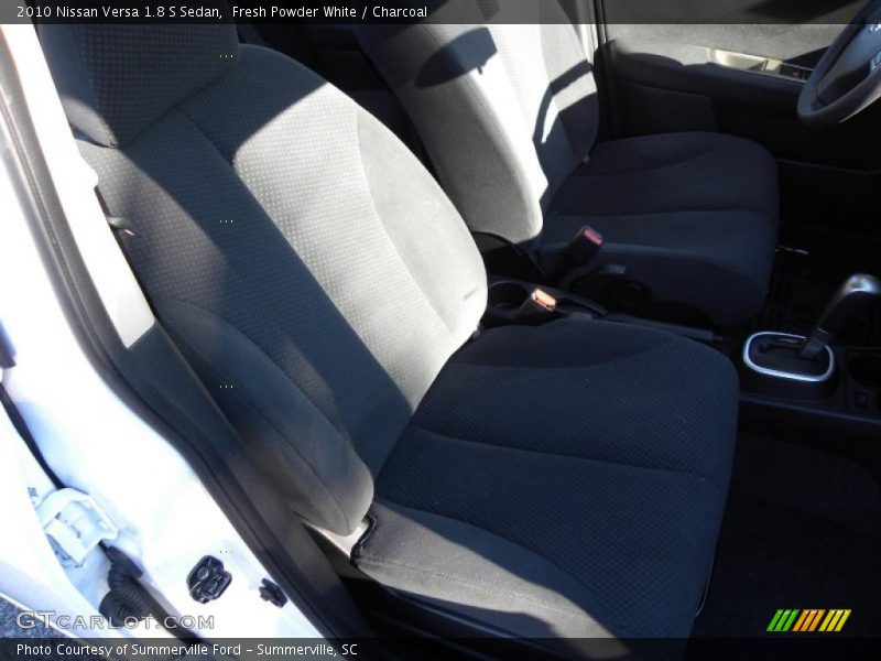 Fresh Powder White / Charcoal 2010 Nissan Versa 1.8 S Sedan