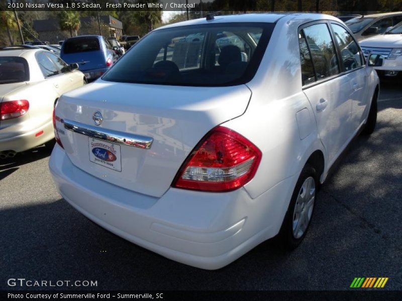 Fresh Powder White / Charcoal 2010 Nissan Versa 1.8 S Sedan