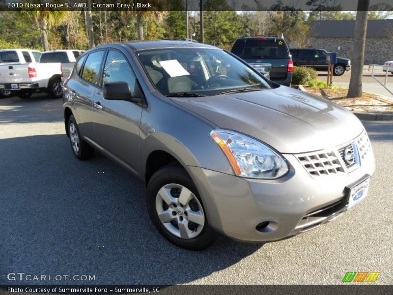 Gotham Gray / Black 2010 Nissan Rogue SL AWD