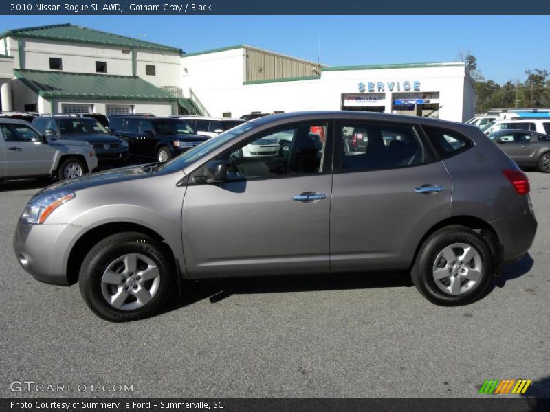 Gotham Gray / Black 2010 Nissan Rogue SL AWD