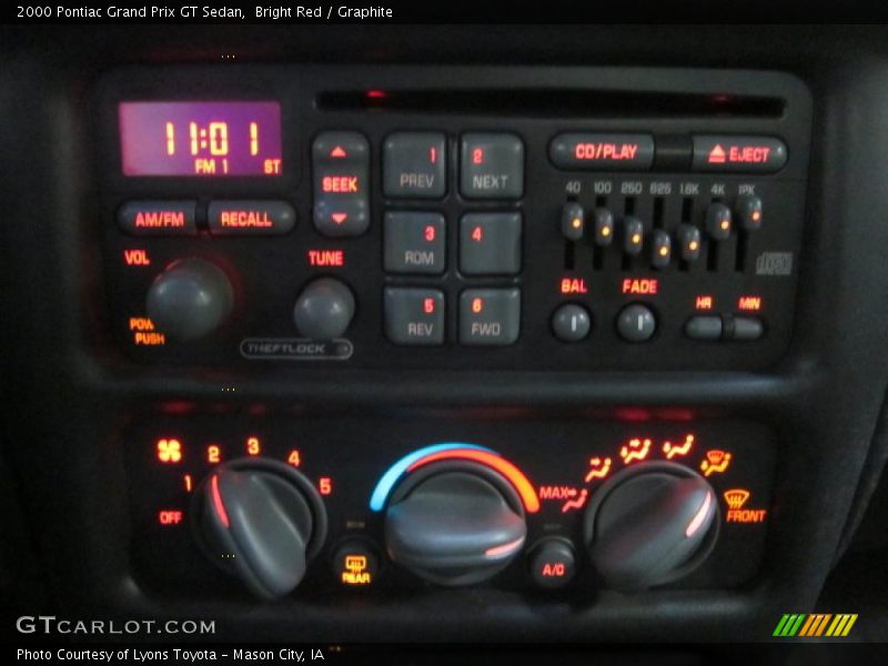Bright Red / Graphite 2000 Pontiac Grand Prix GT Sedan
