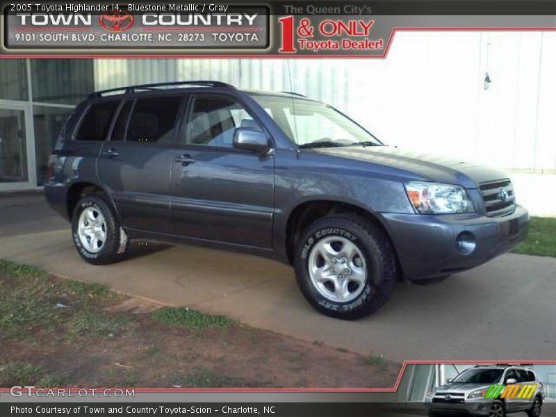 Bluestone Metallic / Gray 2005 Toyota Highlander I4