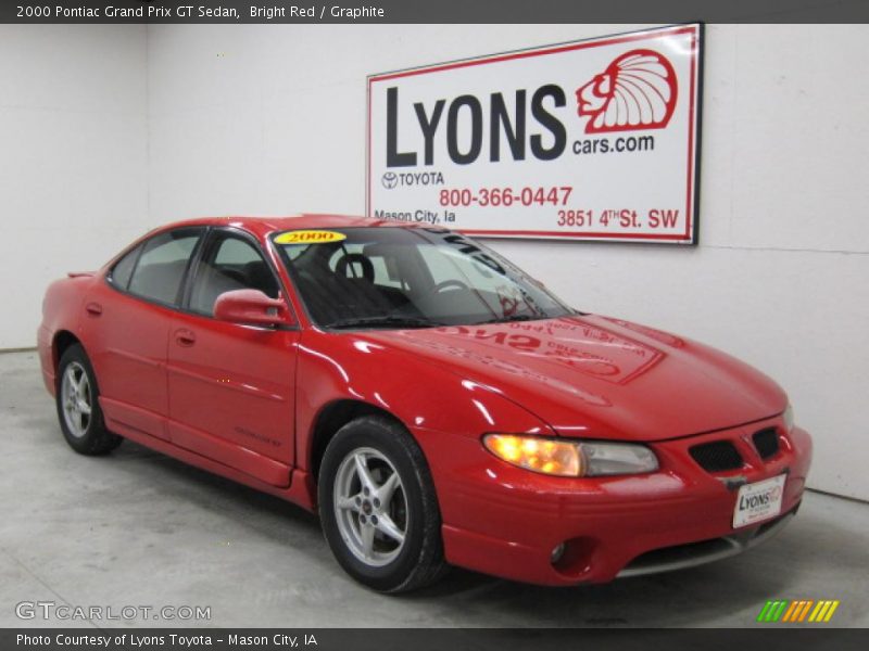 Bright Red / Graphite 2000 Pontiac Grand Prix GT Sedan