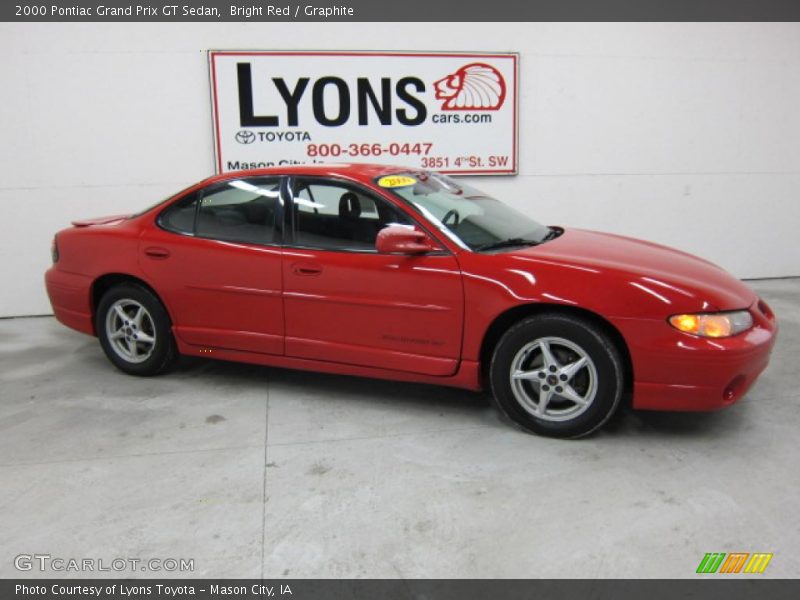 Bright Red / Graphite 2000 Pontiac Grand Prix GT Sedan
