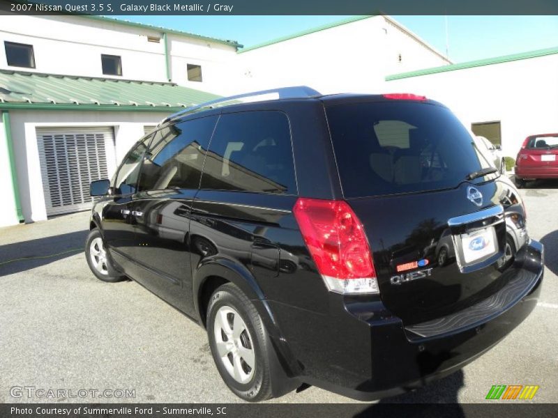Galaxy Black Metallic / Gray 2007 Nissan Quest 3.5 S