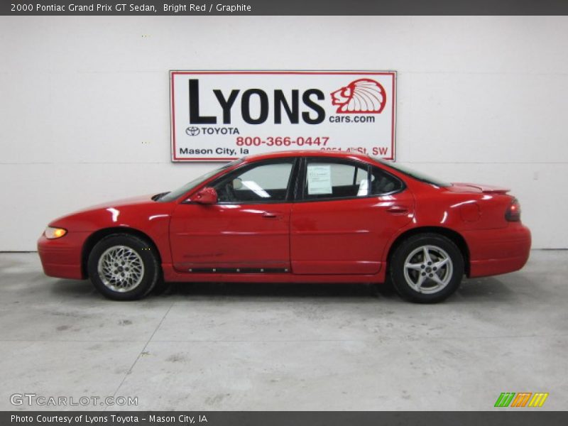 Bright Red / Graphite 2000 Pontiac Grand Prix GT Sedan