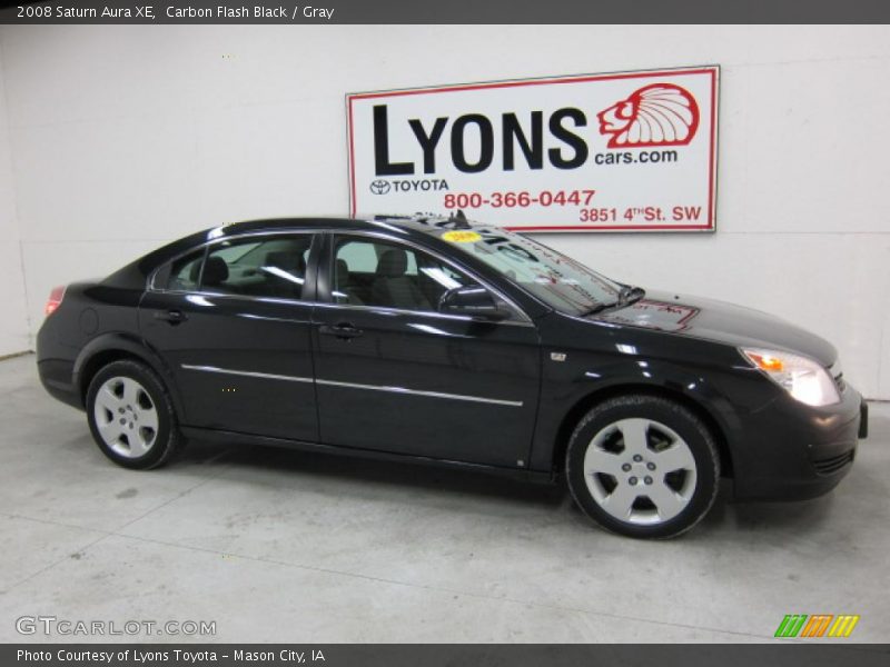 Carbon Flash Black / Gray 2008 Saturn Aura XE
