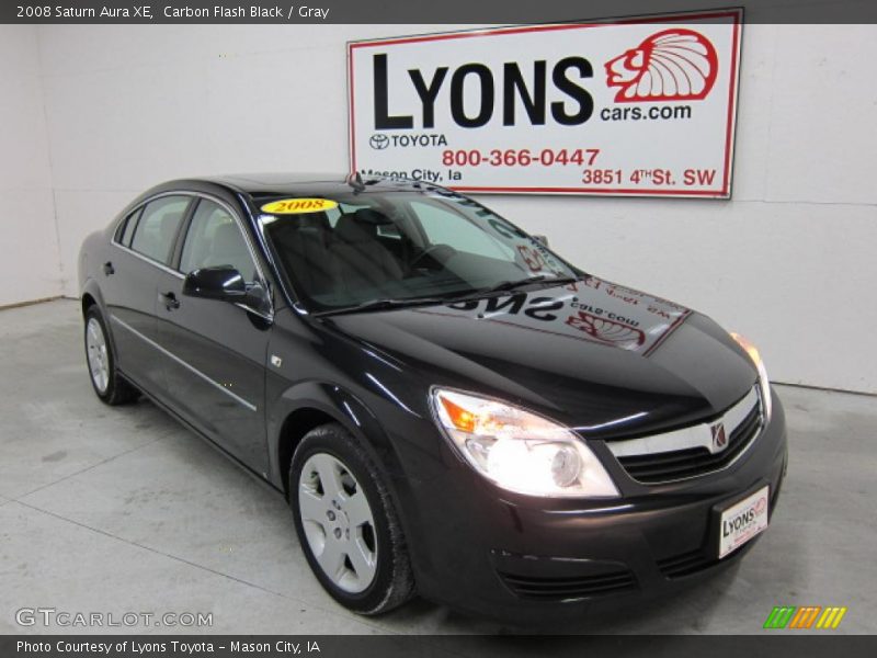Carbon Flash Black / Gray 2008 Saturn Aura XE
