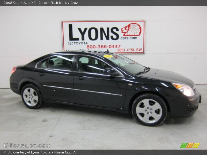Carbon Flash Black / Gray 2008 Saturn Aura XE