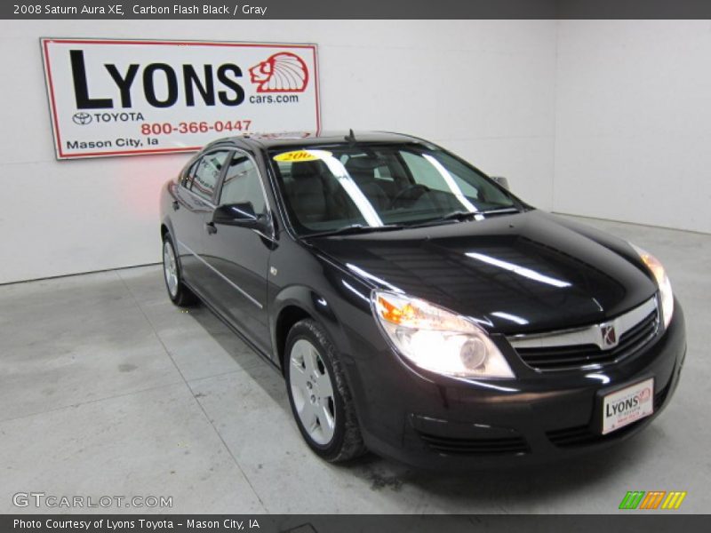 Carbon Flash Black / Gray 2008 Saturn Aura XE