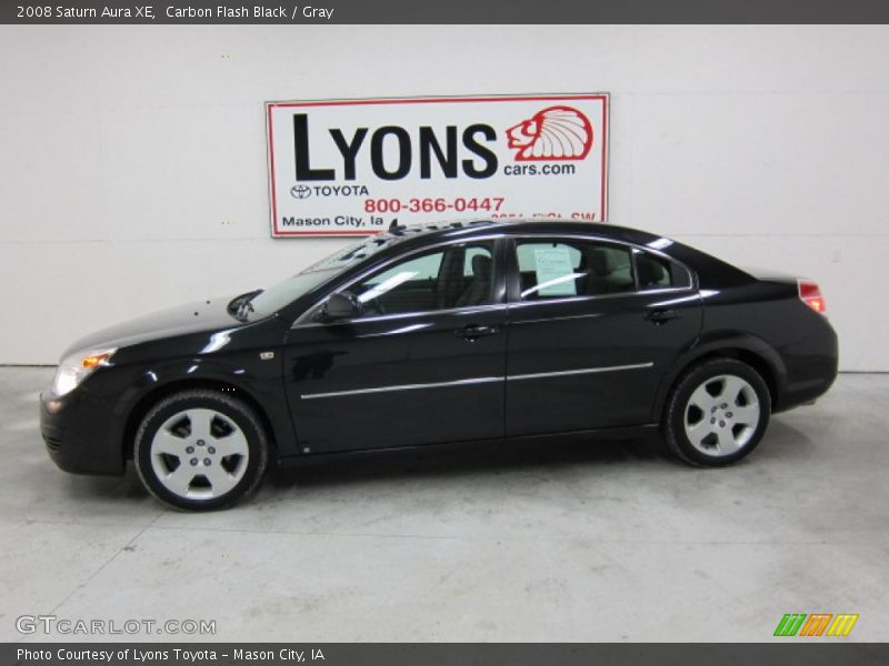 Carbon Flash Black / Gray 2008 Saturn Aura XE