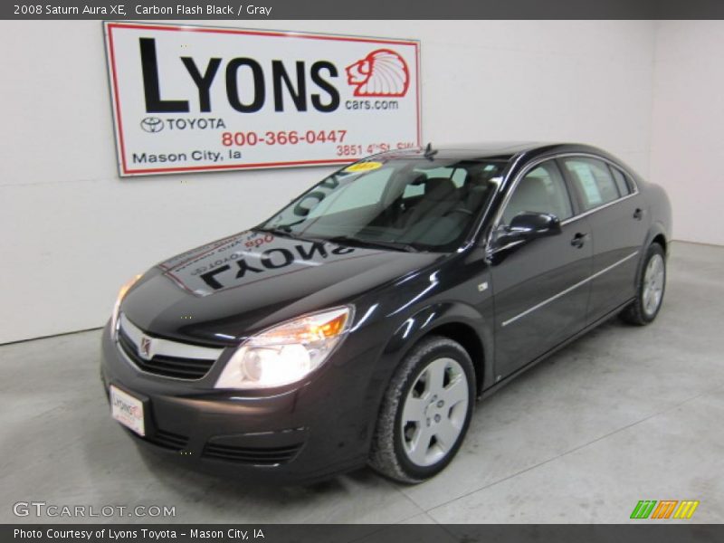 Carbon Flash Black / Gray 2008 Saturn Aura XE