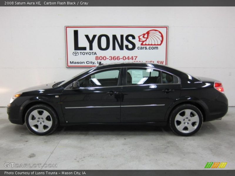 Carbon Flash Black / Gray 2008 Saturn Aura XE