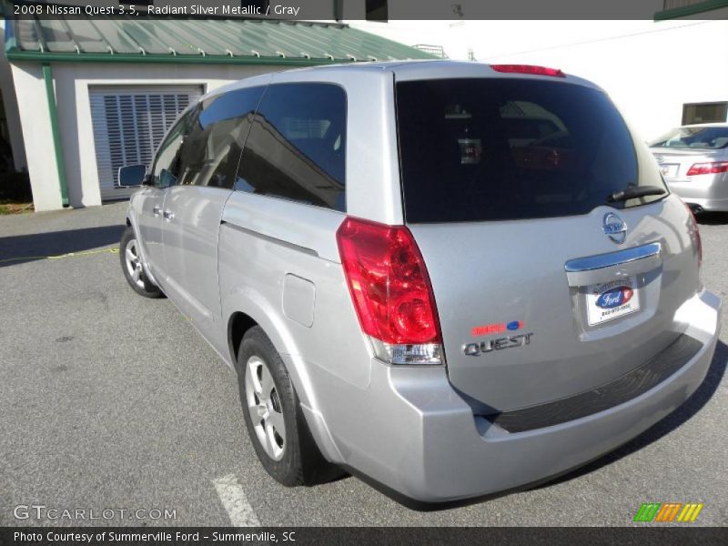 Radiant Silver Metallic / Gray 2008 Nissan Quest 3.5