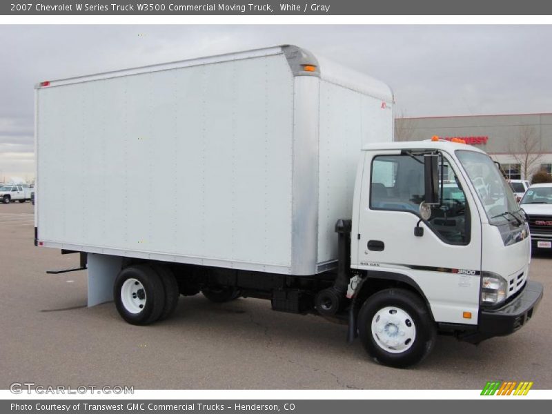 White / Gray 2007 Chevrolet W Series Truck W3500 Commercial Moving Truck