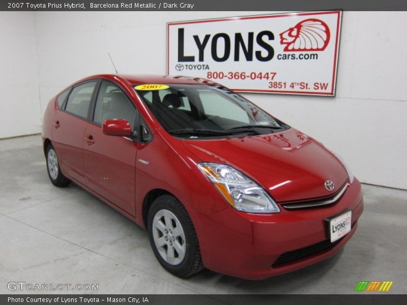 Barcelona Red Metallic / Dark Gray 2007 Toyota Prius Hybrid