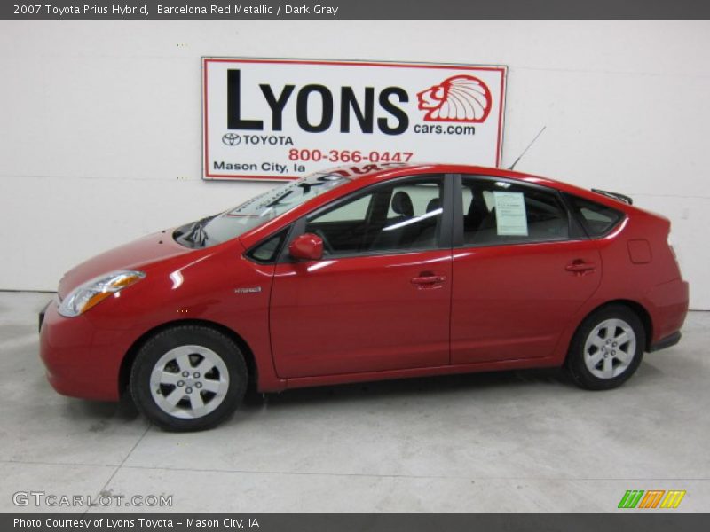 Barcelona Red Metallic / Dark Gray 2007 Toyota Prius Hybrid