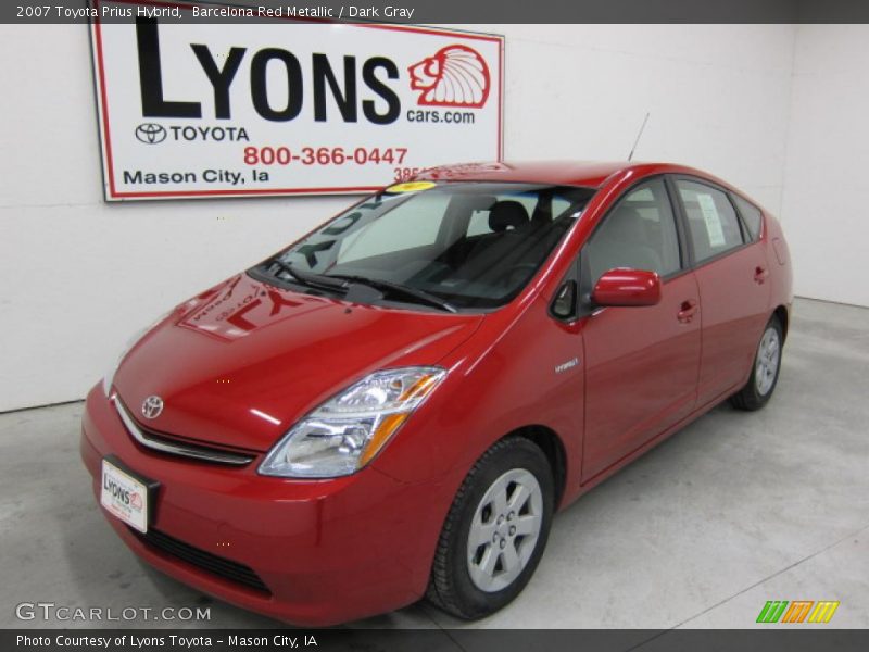 Barcelona Red Metallic / Dark Gray 2007 Toyota Prius Hybrid