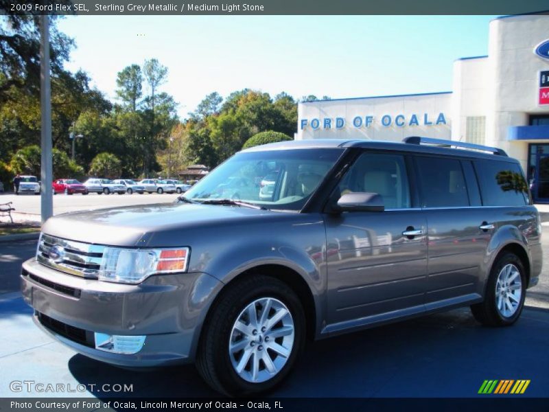 Sterling Grey Metallic / Medium Light Stone 2009 Ford Flex SEL
