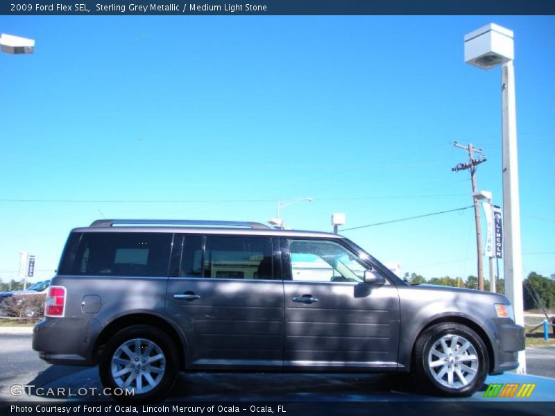 Sterling Grey Metallic / Medium Light Stone 2009 Ford Flex SEL
