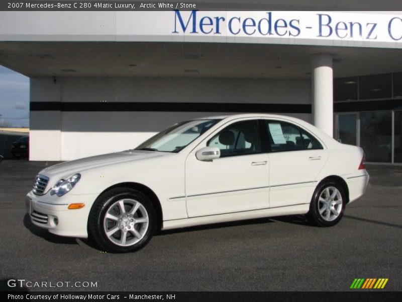 Arctic White / Stone 2007 Mercedes-Benz C 280 4Matic Luxury