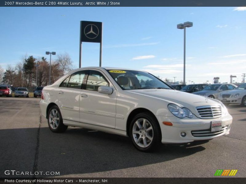 Arctic White / Stone 2007 Mercedes-Benz C 280 4Matic Luxury