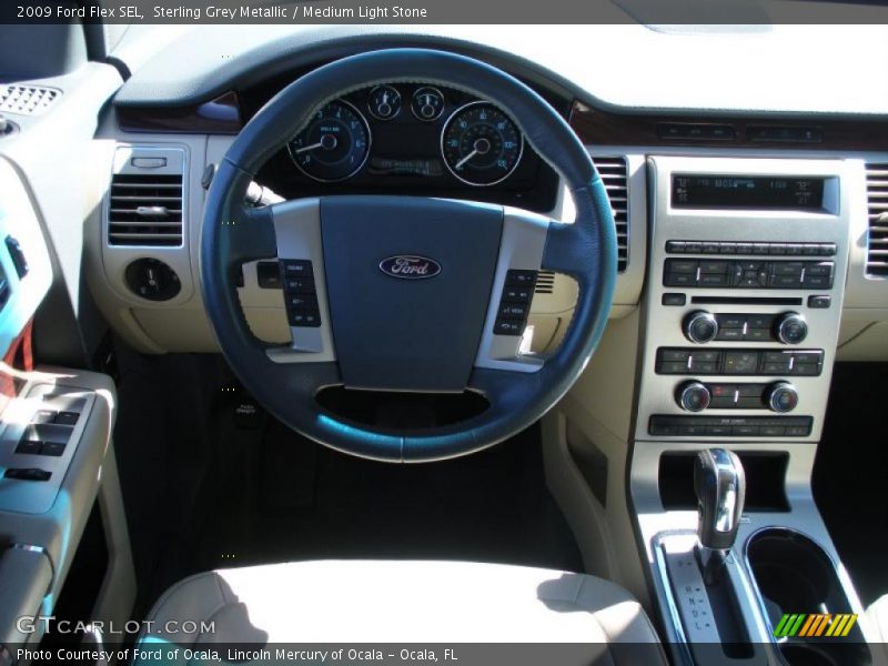 Sterling Grey Metallic / Medium Light Stone 2009 Ford Flex SEL