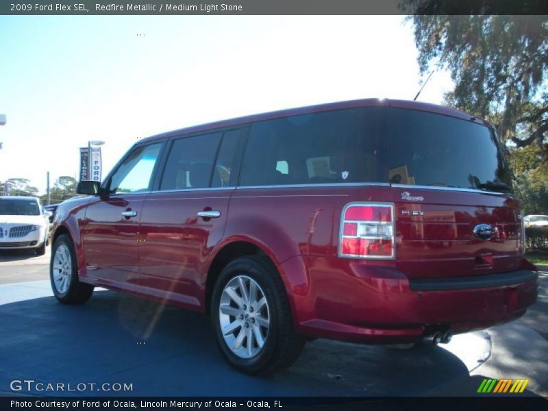 Redfire Metallic / Medium Light Stone 2009 Ford Flex SEL