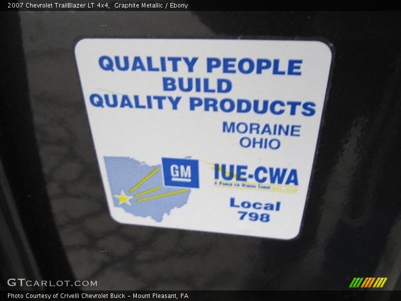 Graphite Metallic / Ebony 2007 Chevrolet TrailBlazer LT 4x4