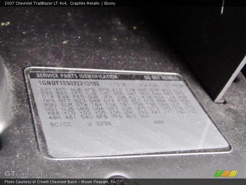 Graphite Metallic / Ebony 2007 Chevrolet TrailBlazer LT 4x4