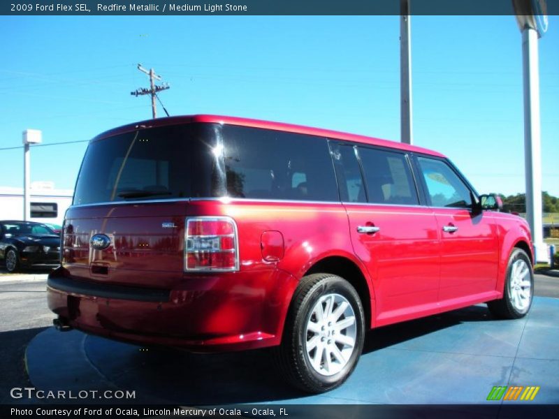 Redfire Metallic / Medium Light Stone 2009 Ford Flex SEL