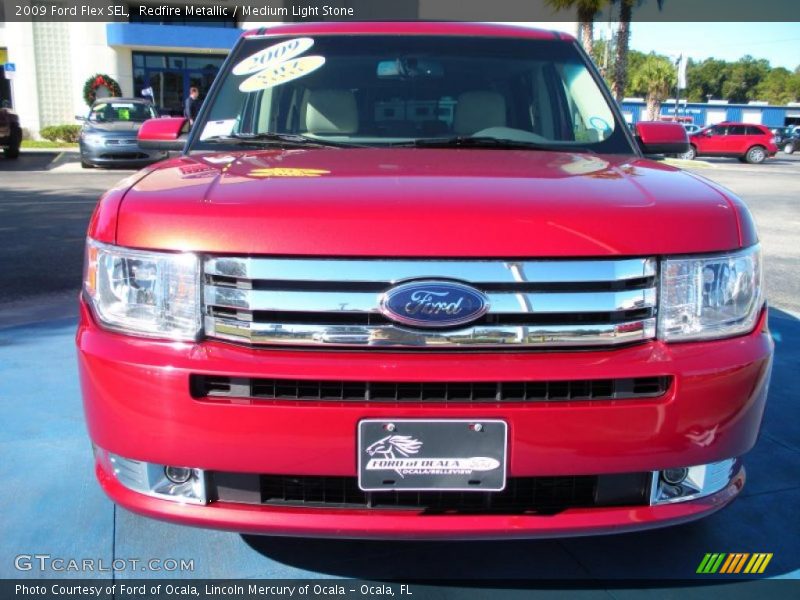Redfire Metallic / Medium Light Stone 2009 Ford Flex SEL