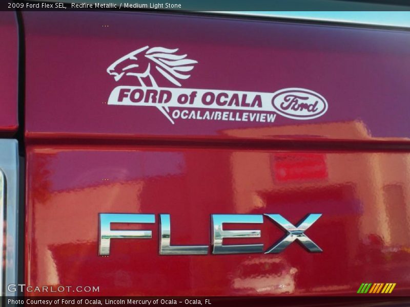 Redfire Metallic / Medium Light Stone 2009 Ford Flex SEL