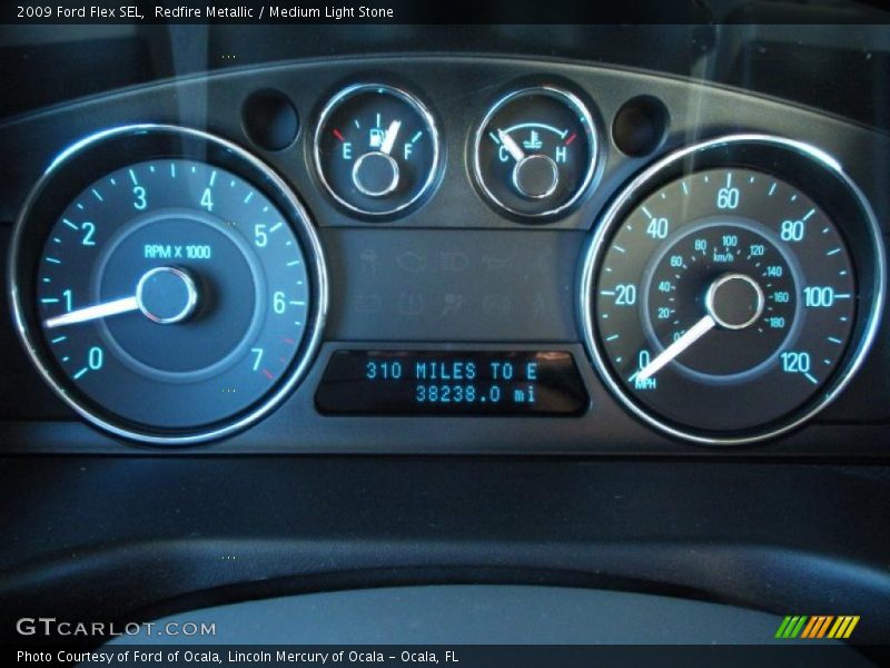 Redfire Metallic / Medium Light Stone 2009 Ford Flex SEL