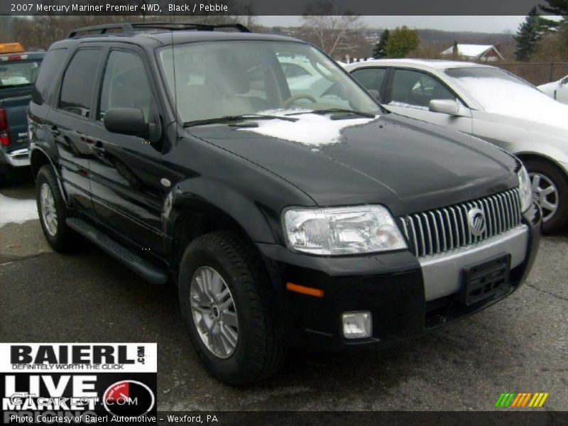 Black / Pebble 2007 Mercury Mariner Premier 4WD
