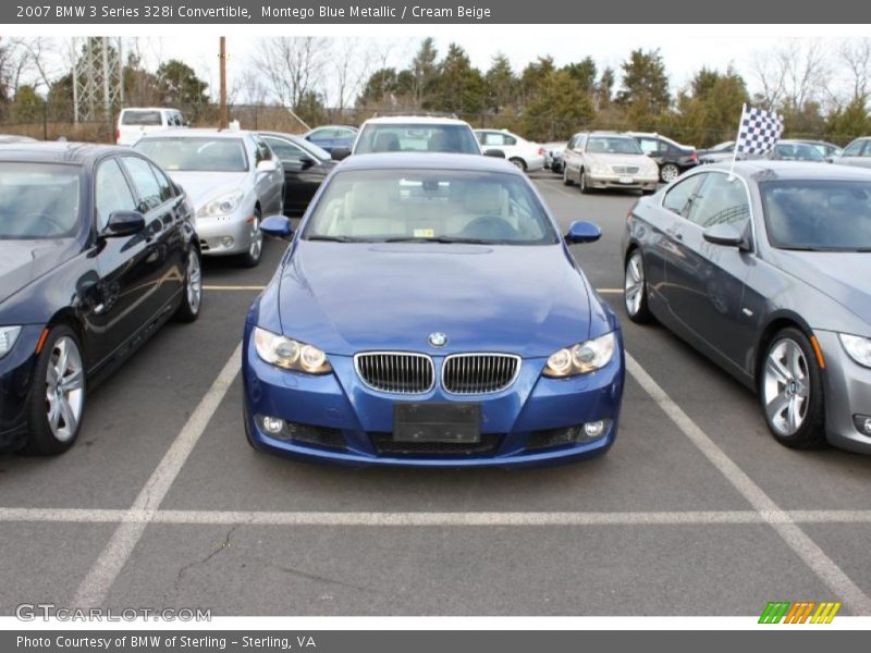 Montego Blue Metallic / Cream Beige 2007 BMW 3 Series 328i Convertible
