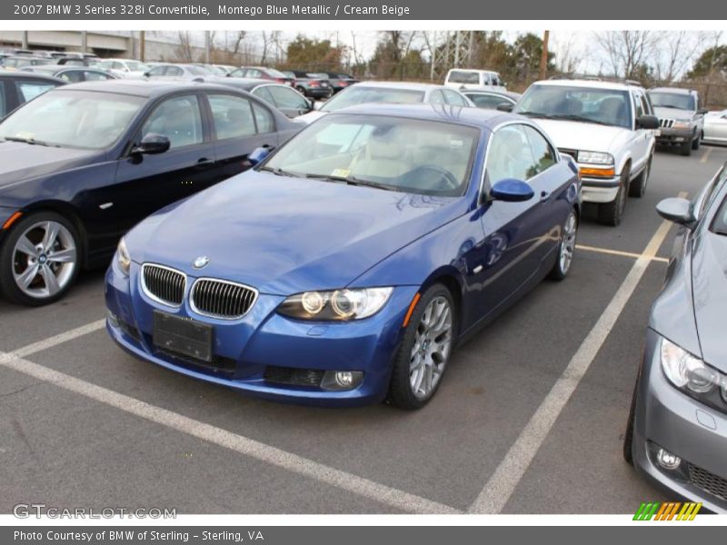 Montego Blue Metallic / Cream Beige 2007 BMW 3 Series 328i Convertible
