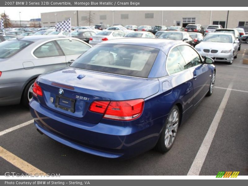 Montego Blue Metallic / Cream Beige 2007 BMW 3 Series 328i Convertible