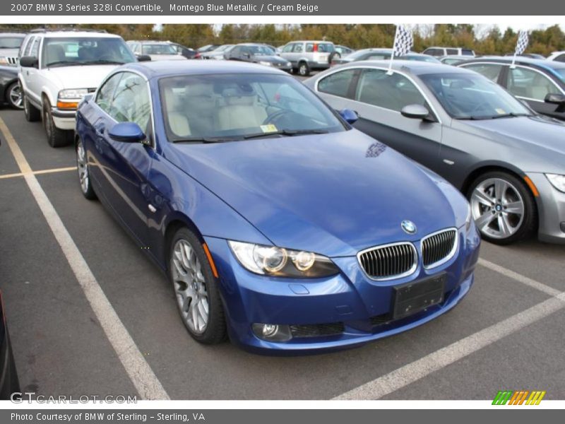 Montego Blue Metallic / Cream Beige 2007 BMW 3 Series 328i Convertible