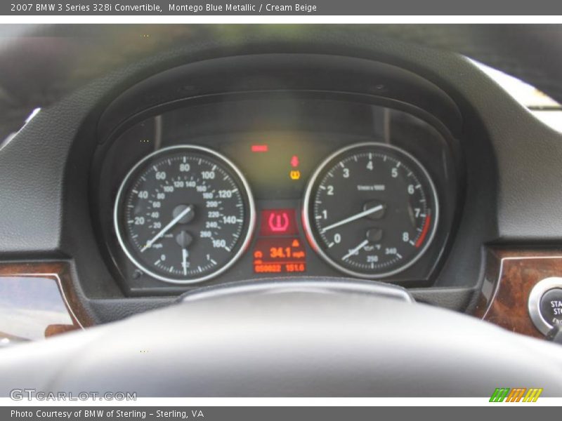 Montego Blue Metallic / Cream Beige 2007 BMW 3 Series 328i Convertible
