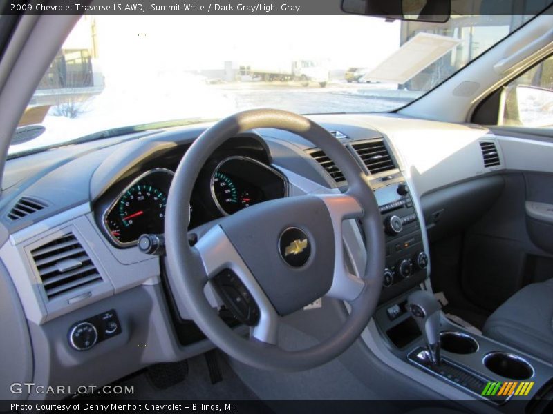 Summit White / Dark Gray/Light Gray 2009 Chevrolet Traverse LS AWD