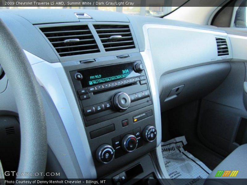 Summit White / Dark Gray/Light Gray 2009 Chevrolet Traverse LS AWD