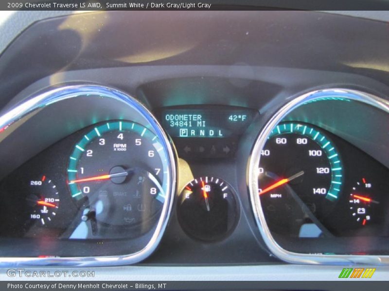 Summit White / Dark Gray/Light Gray 2009 Chevrolet Traverse LS AWD