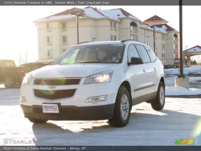 Summit White / Dark Gray/Light Gray 2009 Chevrolet Traverse LS AWD