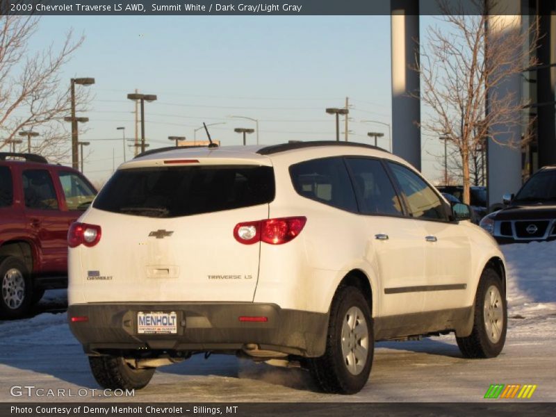 Summit White / Dark Gray/Light Gray 2009 Chevrolet Traverse LS AWD